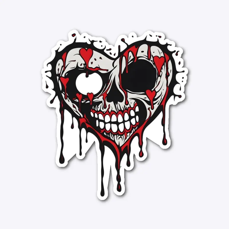 Creepy Dripping Heart Design 1